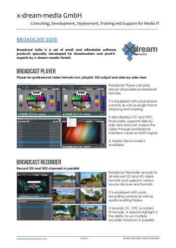 Broadcast Suite Fact Sheet Cover